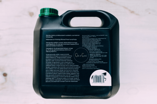 CdG HEMP: kylmäpuristettu hampunsiemenöljy  hevosille- Chia de Gracia FI (2122793517105)